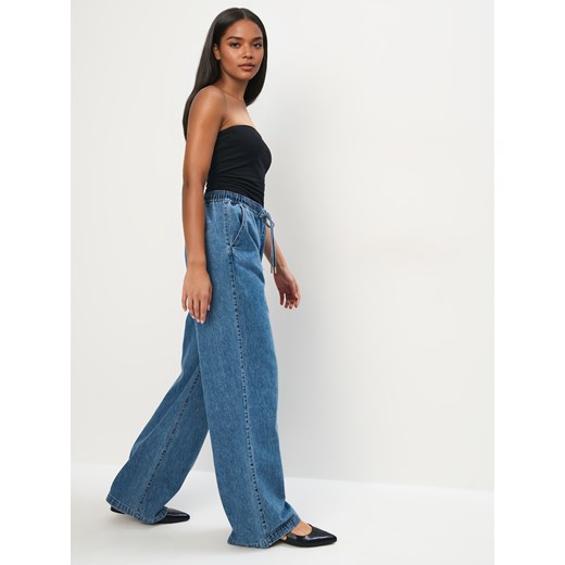 Mohito - Jeansy wide leg - niebieski ze sklepu Mohito w kategorii Jeansy damskie - zdjęcie 179706751