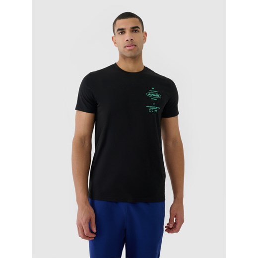 Męski t-shirt z nadrukiem 4F 4FRSS25TTSHM2688 - czarny ze sklepu Sportstylestory.com w kategorii T-shirty męskie - zdjęcie 179708464