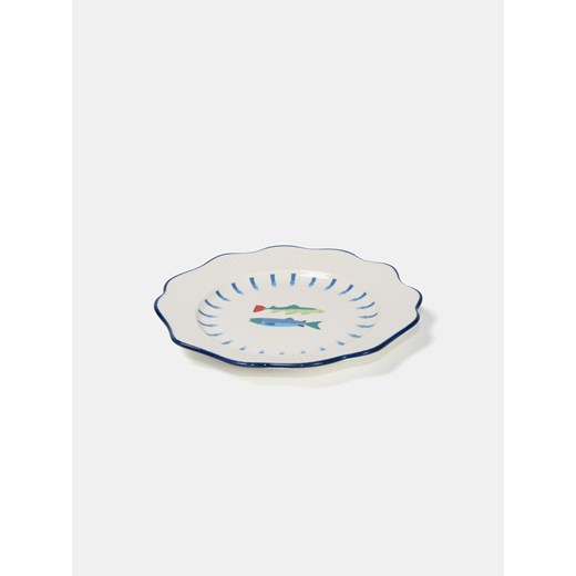 Sinsay - Talerze 2 pack ze wzorem w ryby - biały Sinsay One Size Sinsay