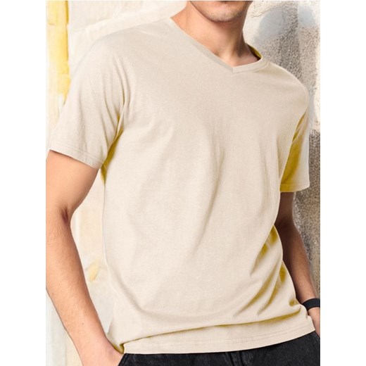 Sinsay - Koszulka - beżowy ze sklepu Sinsay w kategorii T-shirty męskie - zdjęcie 179710900