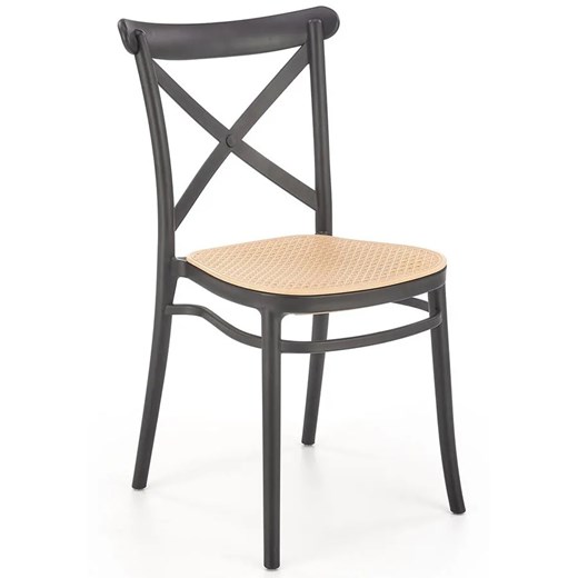 Plecione brązowo - czarne krzesło boho B2-W03 ze sklepu Edinos.pl w kategorii Krzesła ogrodowe - zdjęcie 179712603