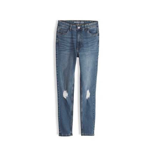 GATE Spodnie skinny z dziurami 32 ze sklepu gateshop w kategorii Jeansy damskie - zdjęcie 179712764
