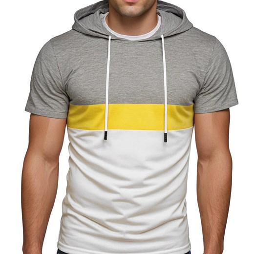 Koszulka męska t-shirt kolorowy z kapturem Recea ze sklepu Recea.pl w kategorii T-shirty męskie - zdjęcie 179714564