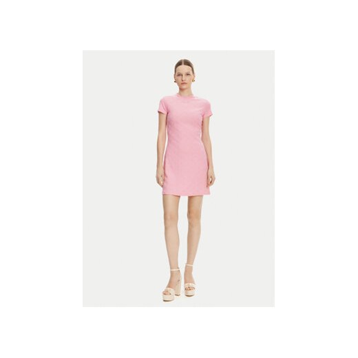 Guess Sukienka codzienna V5GK07 KCT02 Różowy Regular Fit Guess XL MODIVO