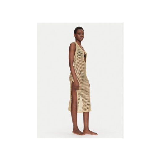 Chantelle Sukienka plażowa Pulp Metallic C22RW0 Beżowy Regular Fit Chantelle M MODIVO