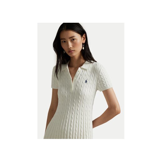 Polo Ralph Lauren Sukienka dzianinowa 211966310002 Biały Regular Fit Polo Ralph Lauren XS MODIVO