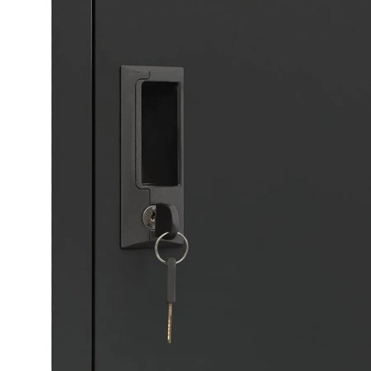 Antracytowa szafa zamykana na klucz - Kudi Elior One Size Edinos.pl