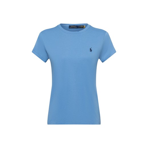 Polo Ralph Lauren T-shirt damski Kobiety Bawełna niebieski jednolity ze sklepu vangraaf w kategorii Bluzki damskie - zdjęcie 179721173