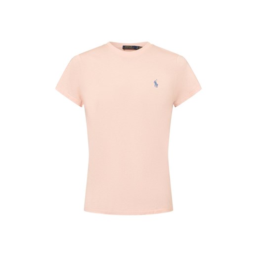 Polo Ralph Lauren T-shirt damski Kobiety Bawełna różowy jednolity ze sklepu vangraaf w kategorii Bluzki damskie - zdjęcie 179721174