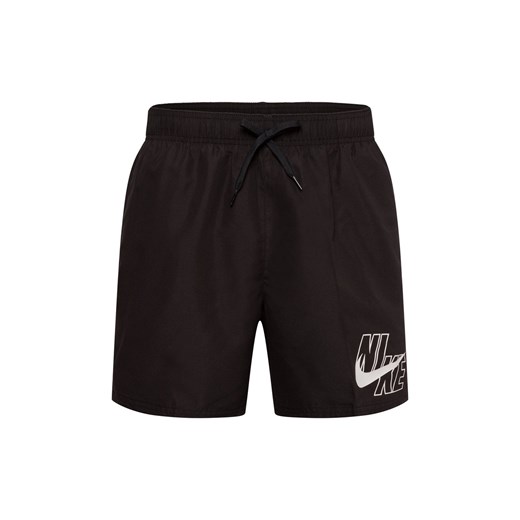 Nike Męskie spodenki kąpielowe Mężczyźni Sztuczne włókno czarny jednolity ze sklepu vangraaf w kategorii Kąpielówki - zdjęcie 179721220