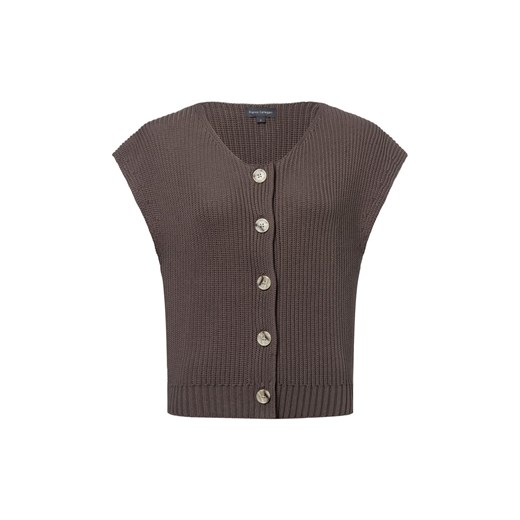 Franco Callegari Damska kamizelka z dzianiny Kobiety Bawełna mocca jednolity ze sklepu vangraaf w kategorii Kamizelki damskie - zdjęcie 179721231