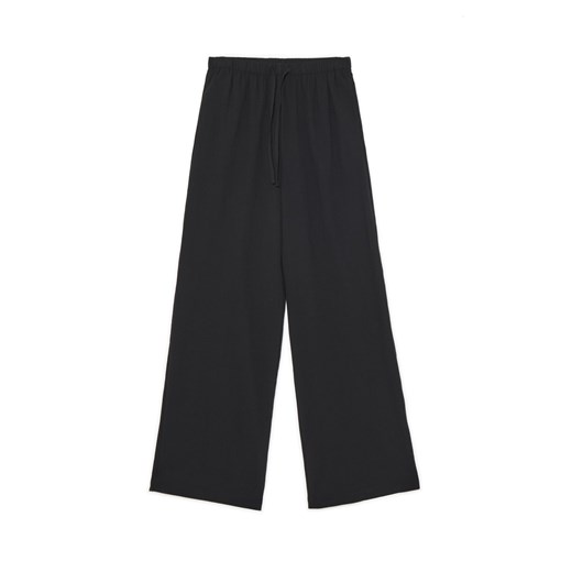 Cropp - Czarne spodnie wide leg - czarny ze sklepu Cropp w kategorii Spodnie damskie - zdjęcie 179721713