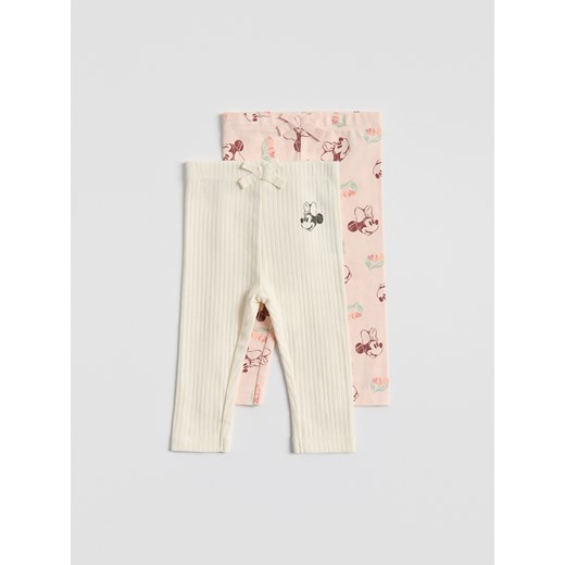 Reserved - Legginsy Minnie Mouse 2 pack - złamana biel ze sklepu Reserved w kategorii Spodnie dziewczęce - zdjęcie 179722150