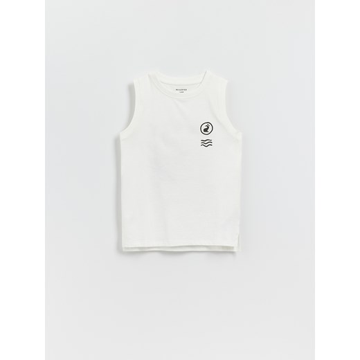 Reserved - Koszulka bez rękawów - złamana biel ze sklepu Reserved w kategorii T-shirty chłopięce - zdjęcie 179722520