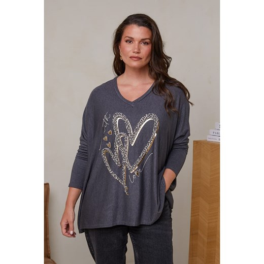 Curvy Lady Sweter w kolorze antracytowym ze sklepu Limango Polska w kategorii Swetry damskie - zdjęcie 179727790