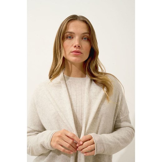 Just Cashmere Kaszmirowy kardigan "Maddie" w kolorze kremowym Just Cashmere S wyprzedaż Limango Polska