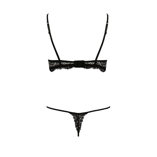 Passion 2-częściowy komplet bielizny otwarty Veronique, Kolor czarny, Rozmiar L/XL, Passion ze sklepu Intymna w kategorii Komplety bielizny damskiej - zdjęcie 179730414