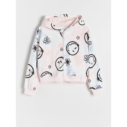 Reserved - Bluza z aplikacją SmileyWorld® - wielobarwny ze sklepu Reserved w kategorii Bluzy dziewczęce - zdjęcie 179731342