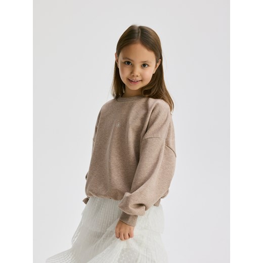 Reserved - Bluza z nadrukiem - brązowy - id: 705EG-84M - marki Reserved - 179731462 Reserved - Bluza z nadrukiem - brązowy ze sklepu Reserved w kategorii Bluzy dziewczęce - zdjęcie 179731462