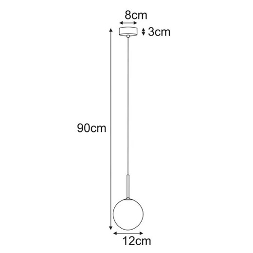 Wisząca transparentna lampa z kloszem Katler Lumes One Size Edinos.pl