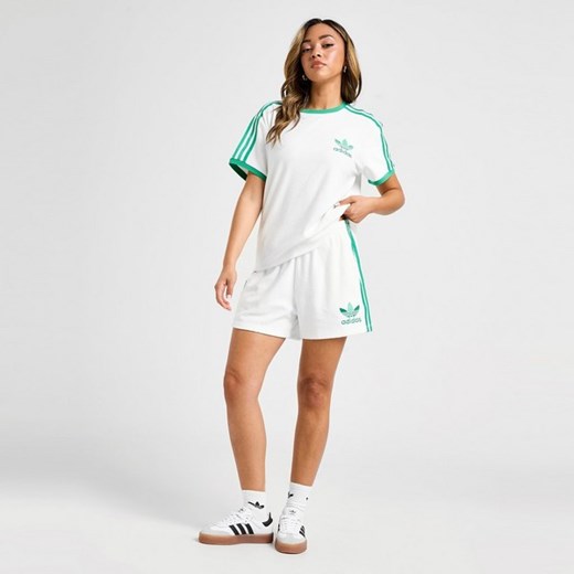 Bluzka damska biała Adidas na wiosnę z okrągłym dekoltem