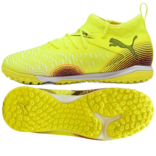 Buty piłkarskie Puma Furure 8 Match Tt + Mid 108386-03 żółte ze sklepu ButyModne.pl w kategorii Buty sportowe dziecięce - zdjęcie 179738634