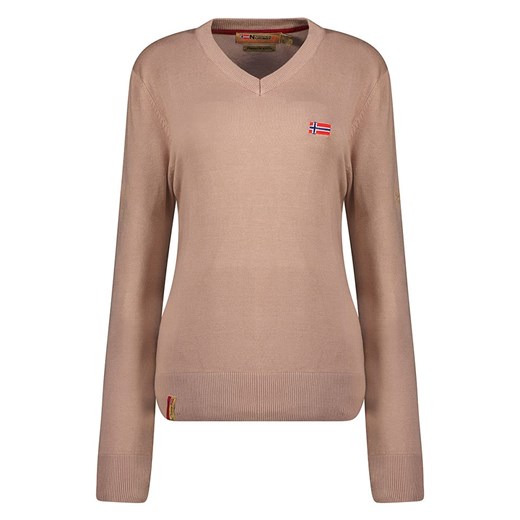 Geographical Norway Sweter &quot;Falonne&quot; w kolorze jasnobrązowym ze sklepu Limango Polska w kategorii Swetry damskie - zdjęcie 179740424