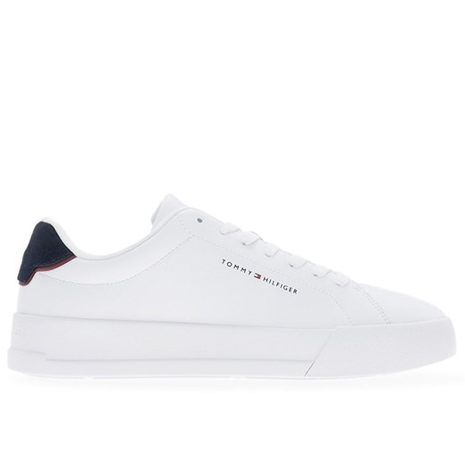 Buty męskie Tommy Hilfiger Court Leather Detail FM0FM05367-0LD - białe ze sklepu streetstyle24.pl w kategorii Trampki męskie - zdjęcie 179740522