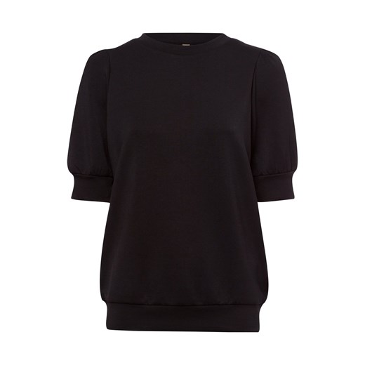 soyaconcept® Damska bluza z krótkim rękawem - SC-Banu 83 Kobiety czarny jednolity ze sklepu vangraaf w kategorii Bluzy damskie - zdjęcie 179742024