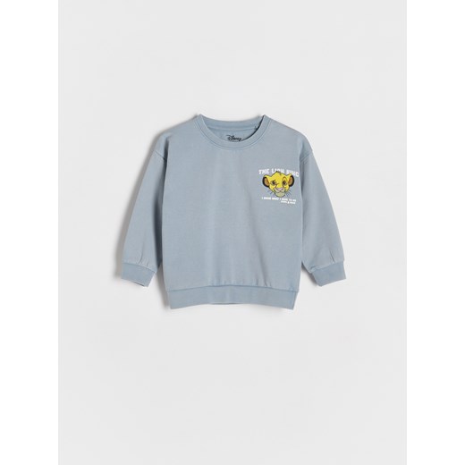 Reserved - Bawełniany longsleeve Król Lew - jasnoniebieski ze sklepu Reserved w kategorii Bluzy chłopięce - zdjęcie 179742924