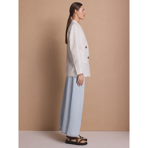 Reserved - Lniana marynarka - złamana biel Reserved S Reserved