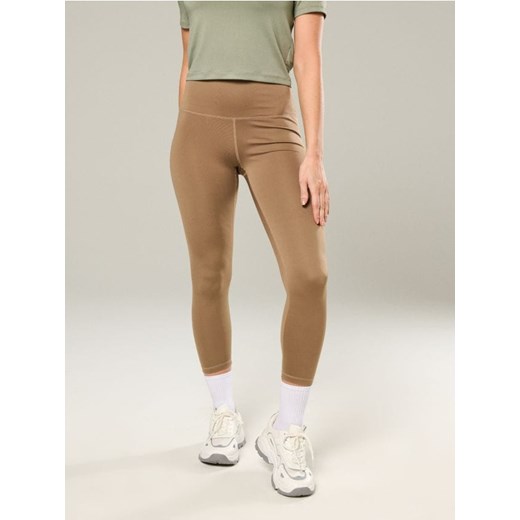 Sinsay - Legginsy sportowe z wysokim stanem - brązowy ze sklepu Sinsay w kategorii Spodnie damskie - zdjęcie 179744091