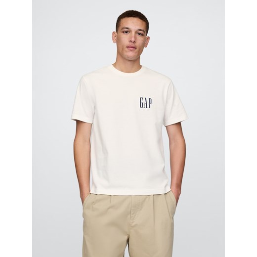 GAP Koszulka w kolorze kremowym ze sklepu Limango Polska w kategorii T-shirty męskie - zdjęcie 179747552