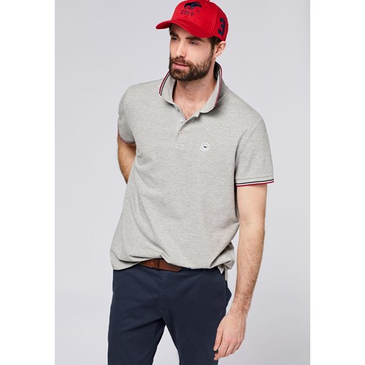 T-shirt męski Polo Sylt z krótkimi rękawami szary