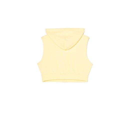 Cropp - Kremowa kamizelka z kapturem - kremowy Cropp S Cropp