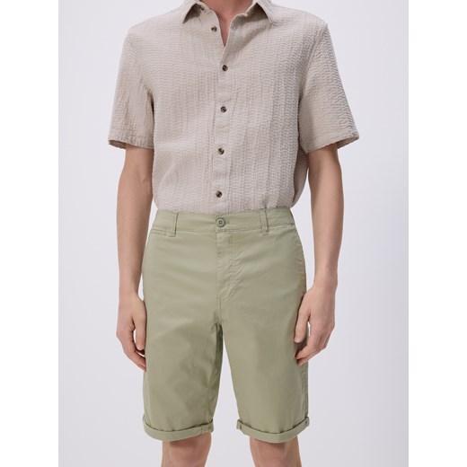 Reserved - Szorty chino slim - oliwkowy ze sklepu Reserved w kategorii Spodenki męskie - zdjęcie 179751100