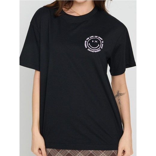 Sinsay - Koszulka loose fit SmileyWorld® - czarny ze sklepu Sinsay w kategorii Bluzki damskie - zdjęcie 179753083