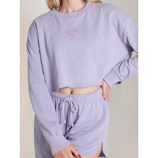 Sinsay - Bluza z haftem - fioletowy ze sklepu Sinsay w kategorii Bluzy damskie - zdjęcie 179753192