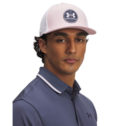 Męska czapka z daszkiem Under Armour M Iso-chill Drive Mid STR - różowa ze sklepu Sportstylestory.com w kategorii Czapki z daszkiem męskie - zdjęcie 179755041
