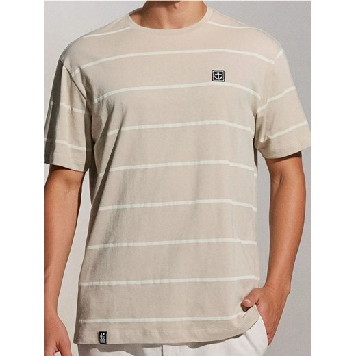 Sinsay - Koszulka w paski - beżowy ze sklepu Sinsay w kategorii T-shirty męskie - zdjęcie 179755951