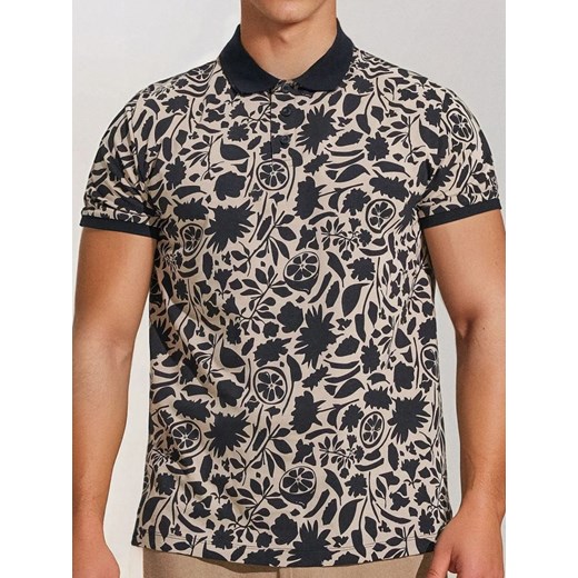 Sinsay - Koszulka polo - beżowy ze sklepu Sinsay w kategorii T-shirty męskie - zdjęcie 179755952