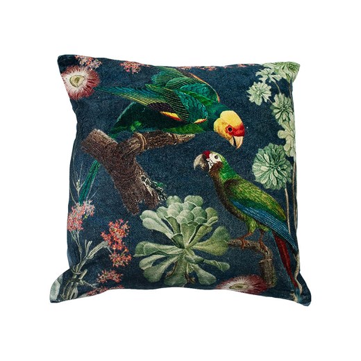 Mars &amp; More Poduszka &quot;Parrots&quot; w kolorze granatowym ze wzorem - 45 x 45 cm ze sklepu Limango Polska w kategorii Kołdry i poduszki - zdjęcie 179756990