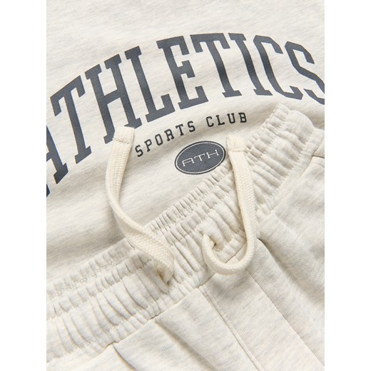 Reserved - Bawełniany komplet z nadrukiem - jasnoszary Reserved 170 (13-14 lat) Reserved