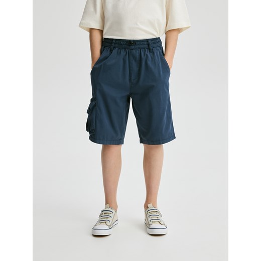Reserved - Bawełniane szorty - granatowy Reserved 164 (13 lat) Reserved
