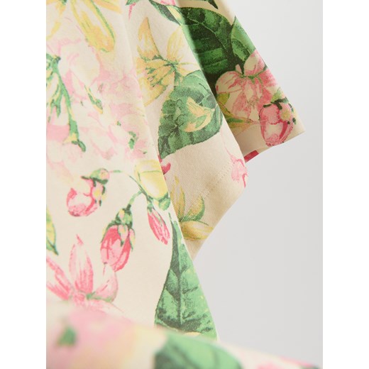 Bluzka damska Reserved z krótkim rękawem z elastanu z okrągłym dekoltem 