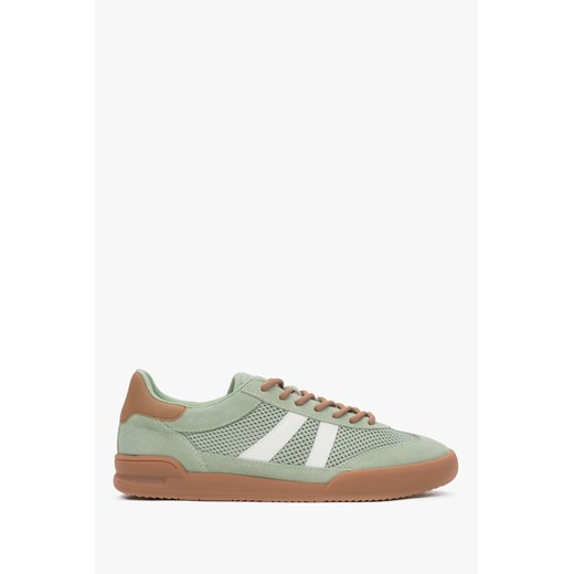 ES8: Zielone trampki damskie z weluru naturalnego i przewiewnej siateczki ze sklepu Estro w kategorii Buty sportowe damskie - zdjęcie 179759323