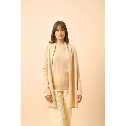 Just Cashmere Kaszmirowy kardigan "Maddie" w kolorze beżowym Just Cashmere L wyprzedaż Limango Polska