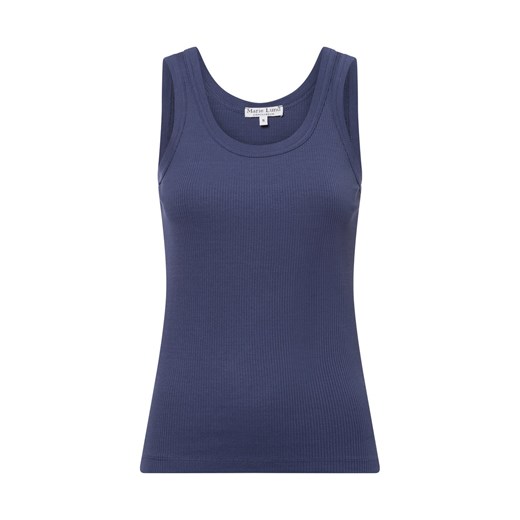 Marie Lund Top damski Kobiety Bawełna denim jednolity ze sklepu vangraaf w kategorii Bluzki damskie - zdjęcie 179763011
