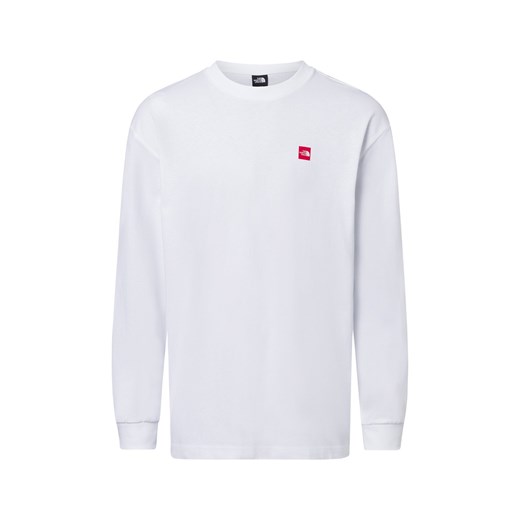 The North Face Męska koszula z długim rękawem Mężczyźni Bawełna biały jednolity ze sklepu vangraaf w kategorii T-shirty męskie - zdjęcie 179763020