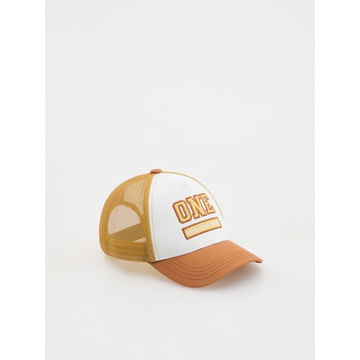 Reserved - Bawełniana czapka z daszkiem - jasnopomarańczowy Reserved 6-12 miesięcy Reserved